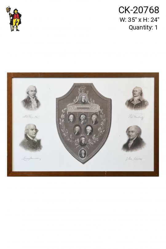 Framed Cleared Neoclassical Lithograph Print
