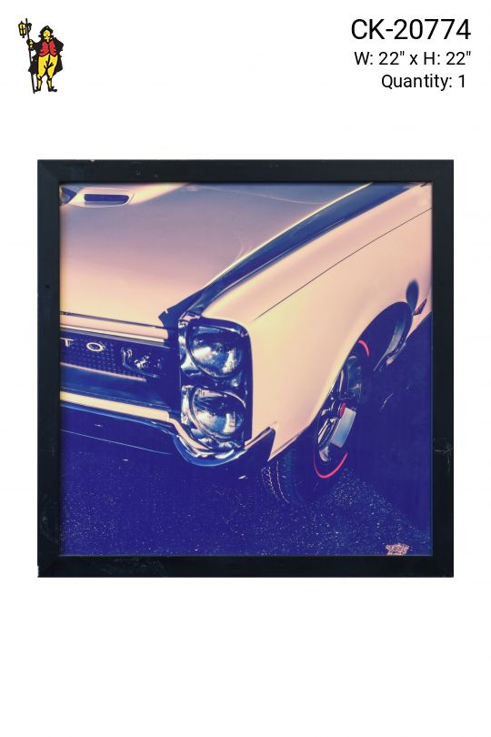 Framed Cleared 1960's Muscle Car Photograph - 2
