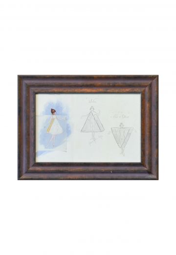 Framed Cleared Mid Century Fashion Illustration