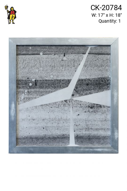 Framed Cleared Mid Century Monochromatic Abstract - 1
