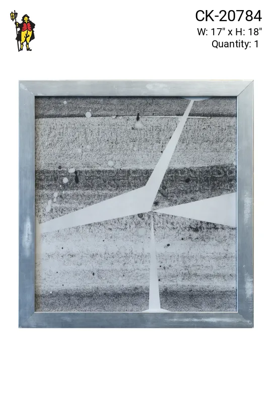 Framed Cleared Mid Century Monochromatic Abstract - 1