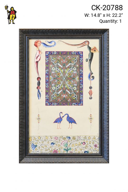 Framed Persian Art Motif Print