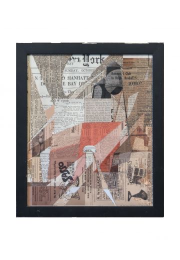 Framed Mixed Media Collage