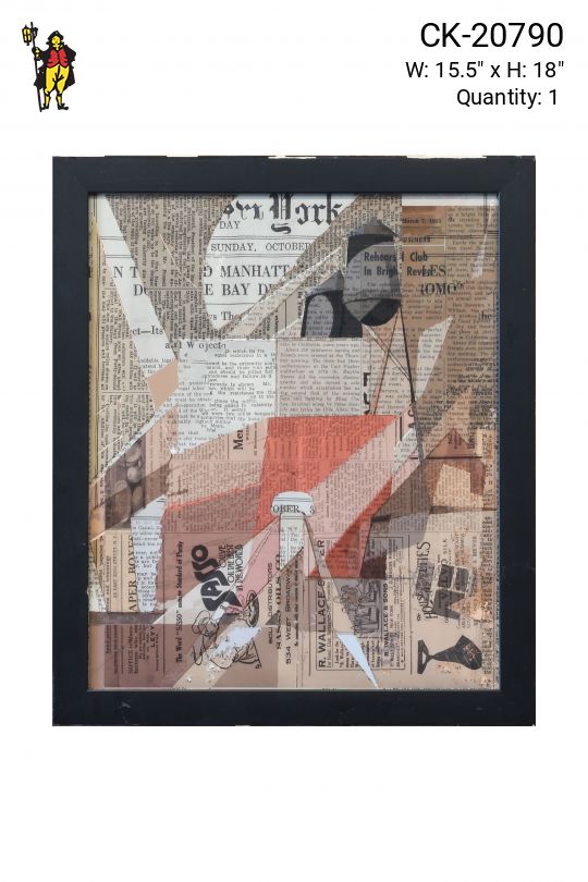 Framed Mixed Media Collage