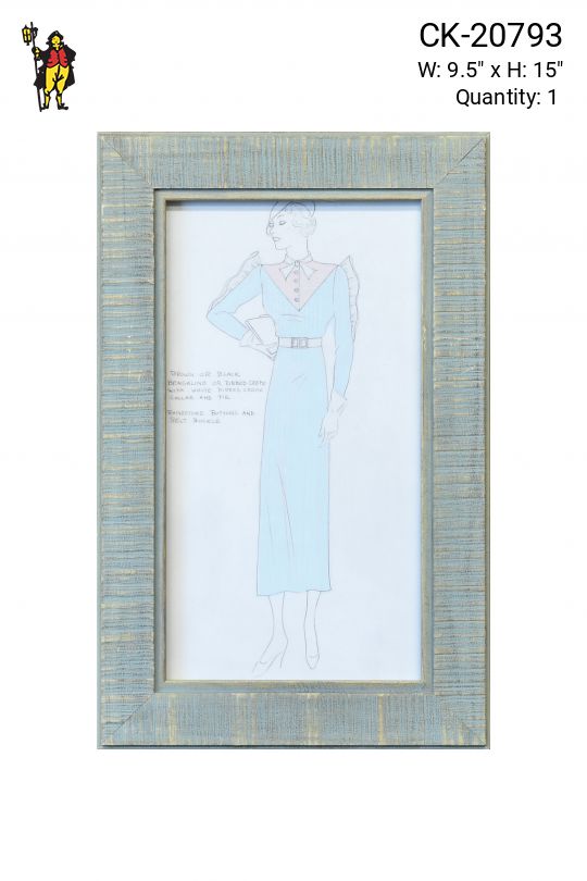Framed Cleared Fashion Illustration - 1