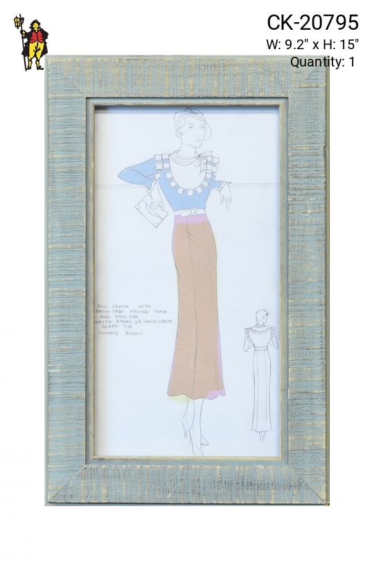Framed Cleared Fashion Illustration - 3