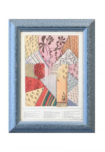 Framed Textile Pattern Collage