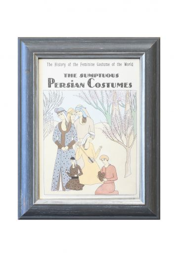 Framed Cleared Historical Fashion Illustration