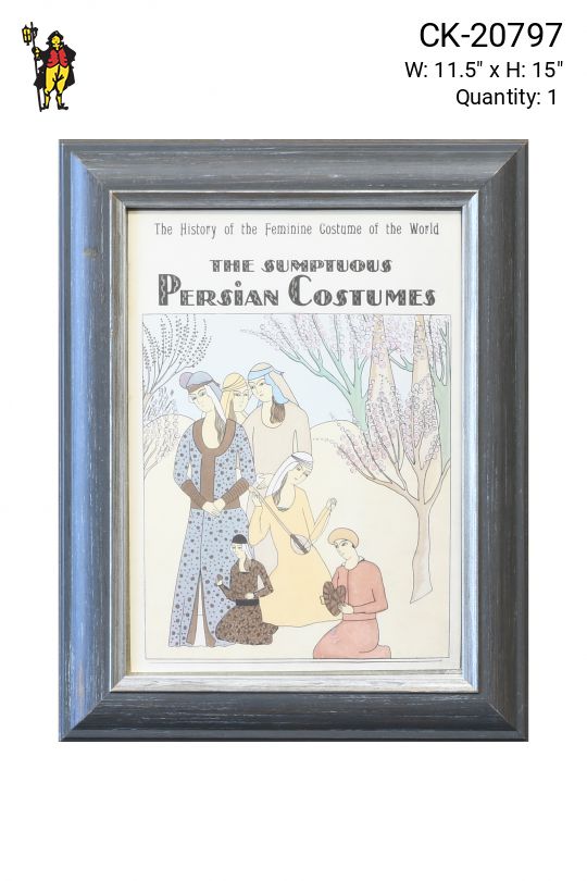 Framed Historical Fashion Illustration