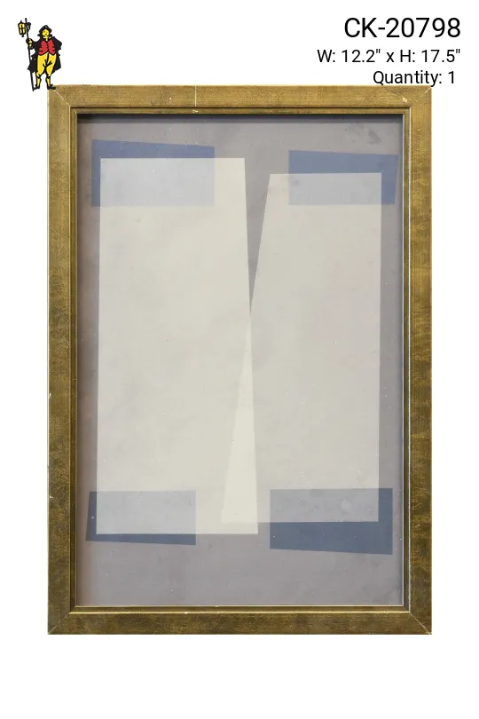 Framed Cleared Abstract Geometric Print - 1