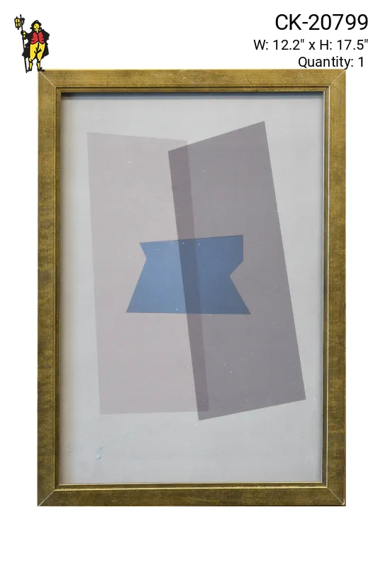 Framed Cleared Abstract Geometric Print - 2