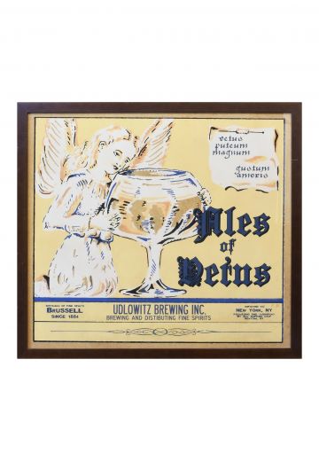 Framed Cleared Mid Century Beer Advertisement - 2
