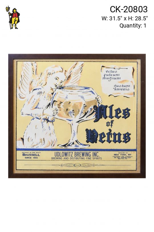 Framed Cleared Mid Century Beer Advertisement - 2