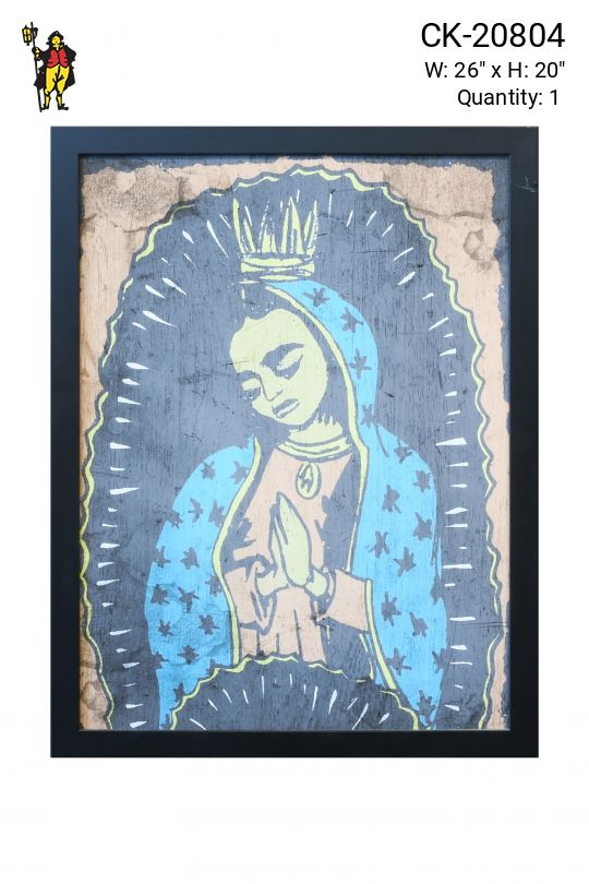 Framed Street Art Woodcut Print - 1