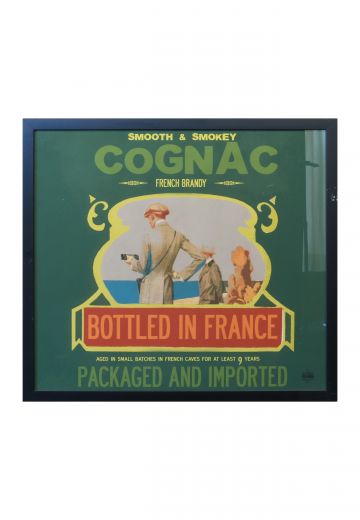 Framed Cleared Mid Century Congnac Advertisement - 1