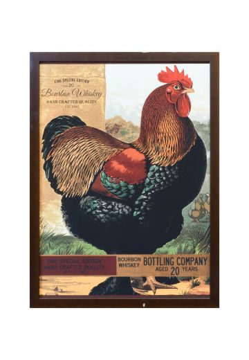 Framed Cleared Mid Century Bourbon Advertisement - 1