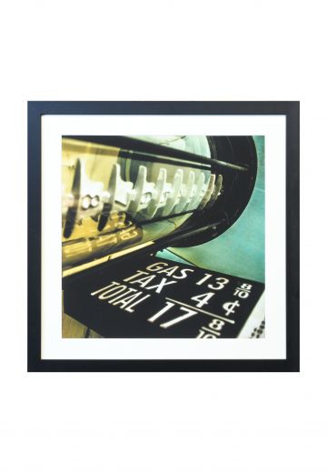 Framed Mid Century Gas Pump Macro Photograph