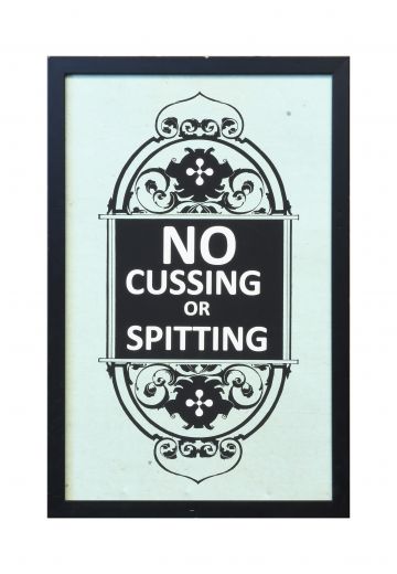 Framed Cleared Bar/Tavern Rules Sign