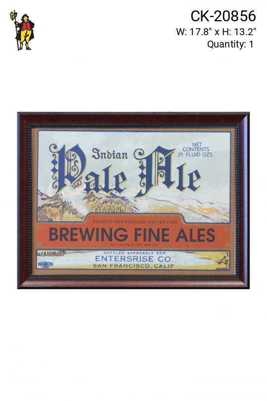 Framed Cleared Mid Century Beer Advertisement - 3