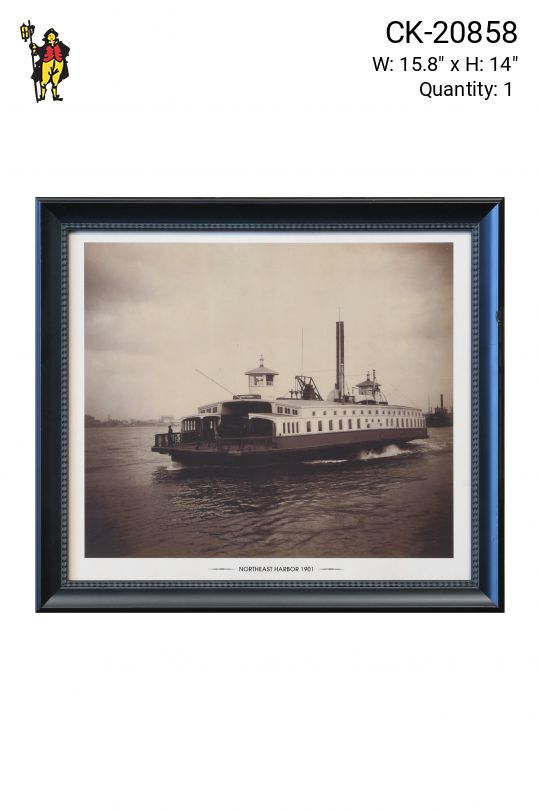Framed 19th Century Ship Photograph