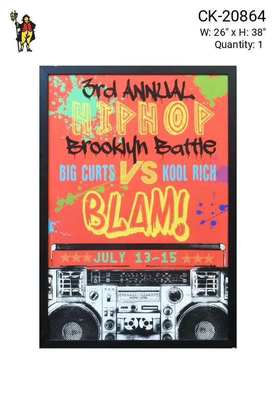 Framed Cleared Hip Hop Poster