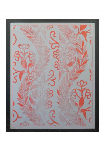 Framed Folk Inspired Screenprint
