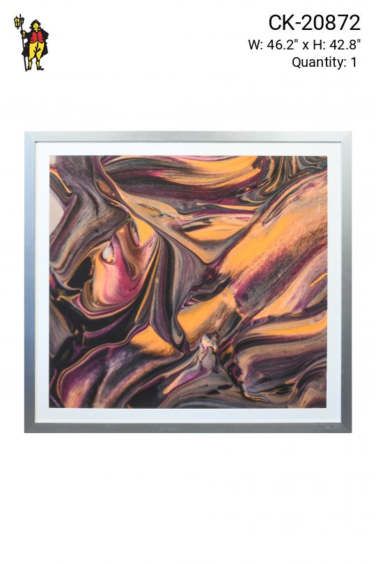 Framed Abstract Swirls Print