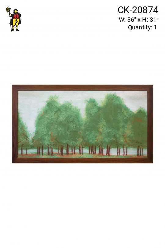 Framed Americana Landscape Painting