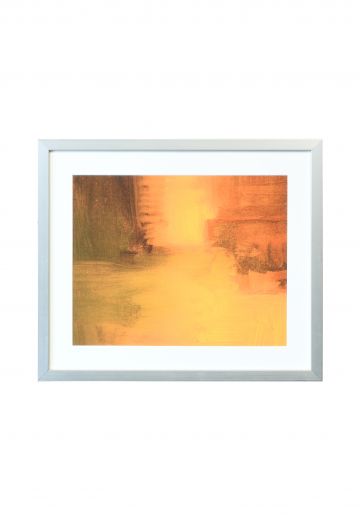 Framed Minimal Expressionist Abstract Painting