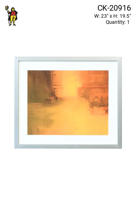 Framed Cleared Minimal Expressionist Abstract Painting