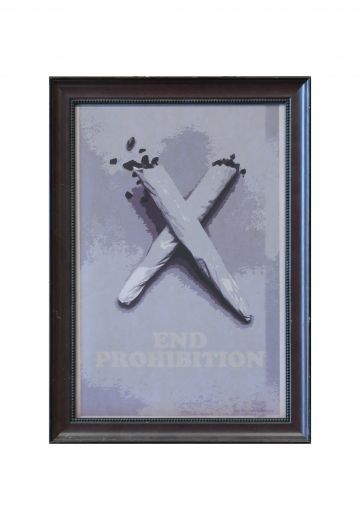 Framed Cleared 1970s "End Marijuana Prohibition" Poster