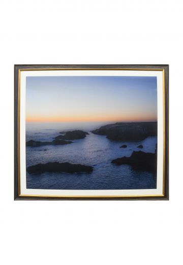 Framed Tranquil Coastal Landscape Photograph