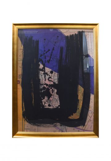 Framed Mixed Media Abstract Expressionist Print