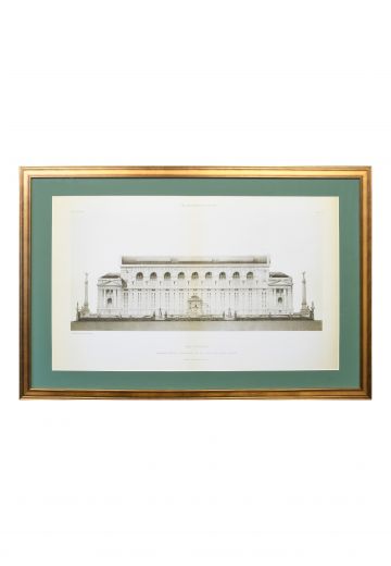 Framed Late 18th Century Architectural Engraving  - 1