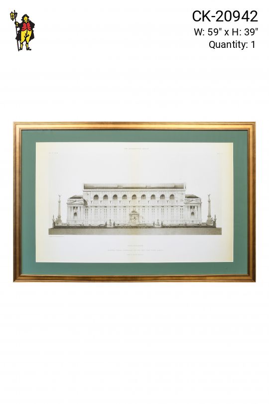 Framed Late 18th Century Architectural Engraving  - 1