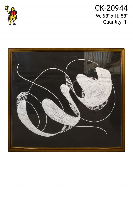 Framed Cleared Mid Century Modern Minimalist Abstract