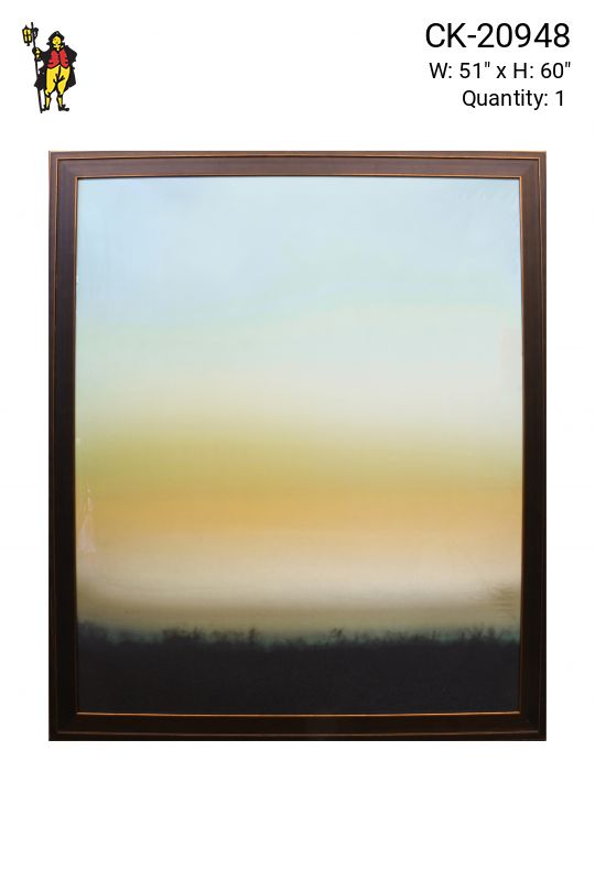 Framed Mid Century Minimalist Landscape Painting
