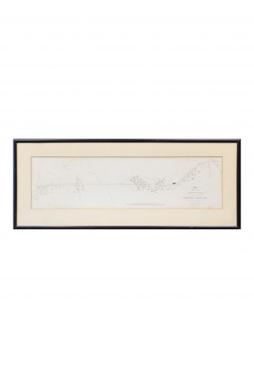 Framed Cleared Nautical Coastal Chart