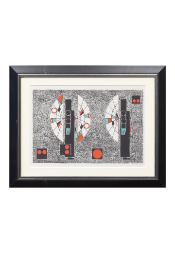 Framed Mid Century Geometric Abstraction
