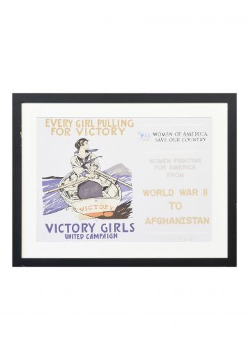 Framed Cleared Mid Century Posted of United Campaign
