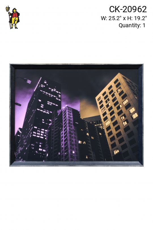 Framed Neo Noir Cityscape Photograph
