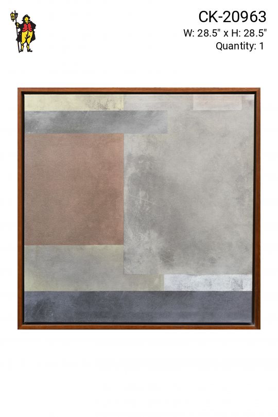 Framed Mid Century Modernist Minimalist Abstract Painting