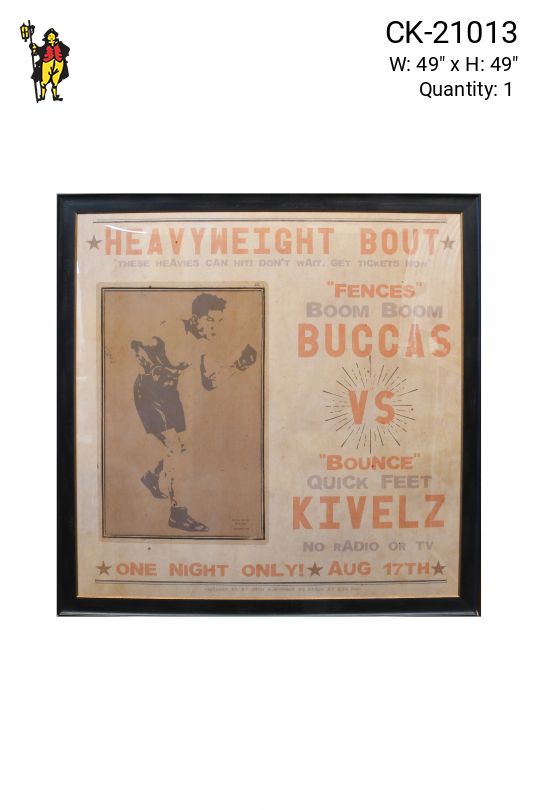 Framed Boxing Event Poster