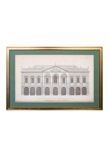 Framed Cleared Late 18th Century Architectural Engraving - 2