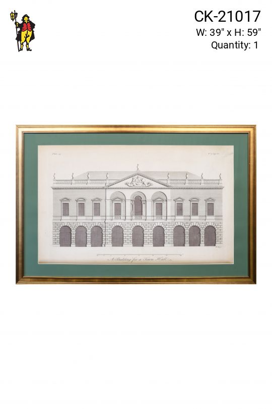 Framed Late 18th Century Architectural Engraving - 2