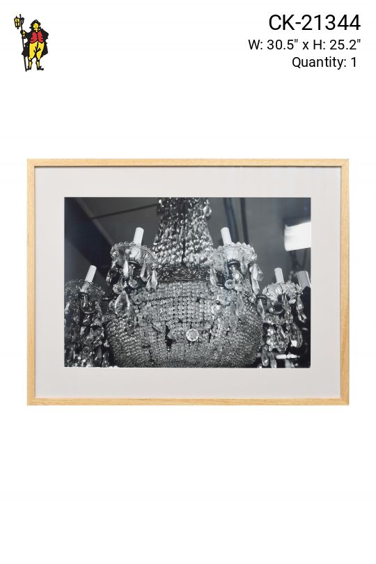 Framed Cleared "Crystal Chandelier" Photograph
