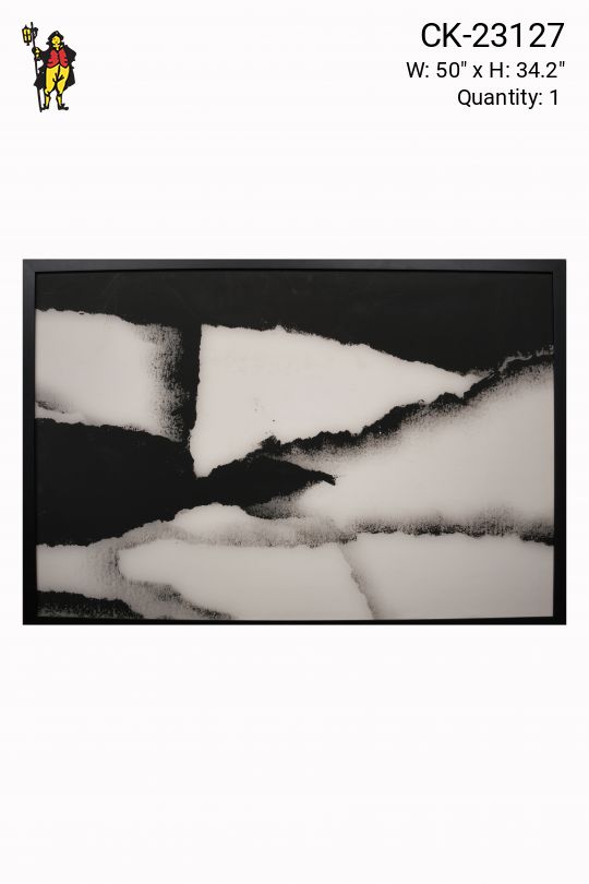Framed Cleared Minimalist Abstract Painting (1/2)