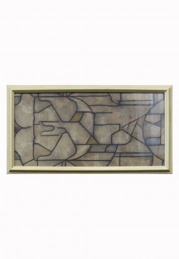 Geometric Abstract Painting Cleared & Framed
