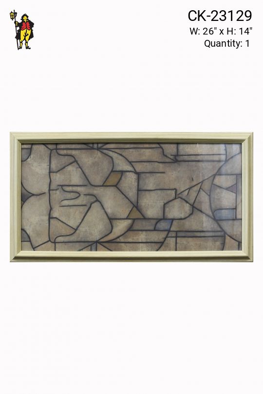 Geometric Abstract Painting Cleared & Framed