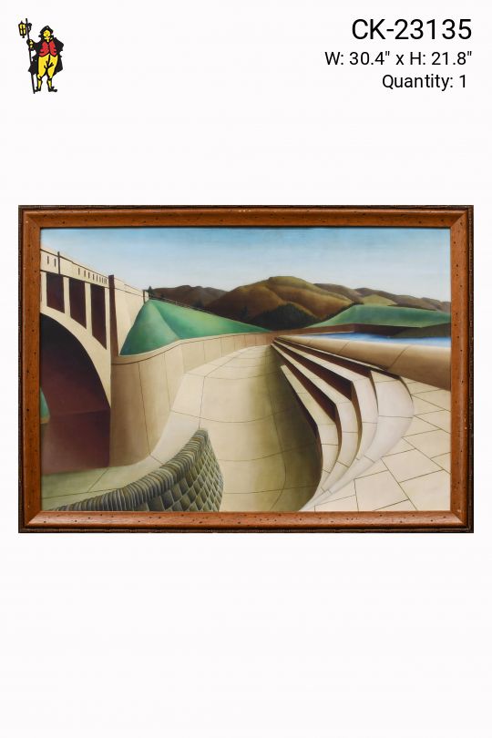 Cleared Wooden Framed Landscape Painting